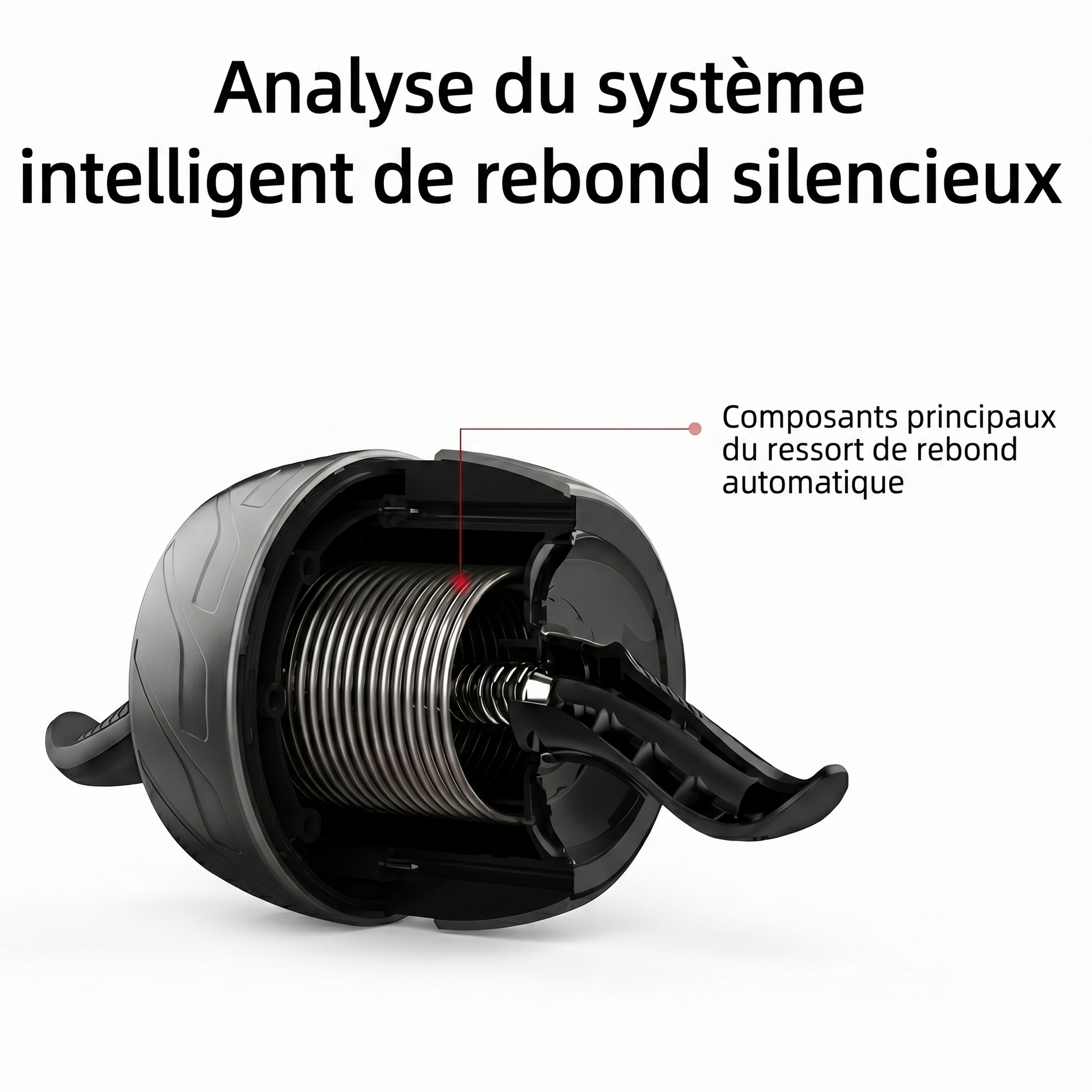 Détail des roues jumelées en caoutchouc de l'ab roller