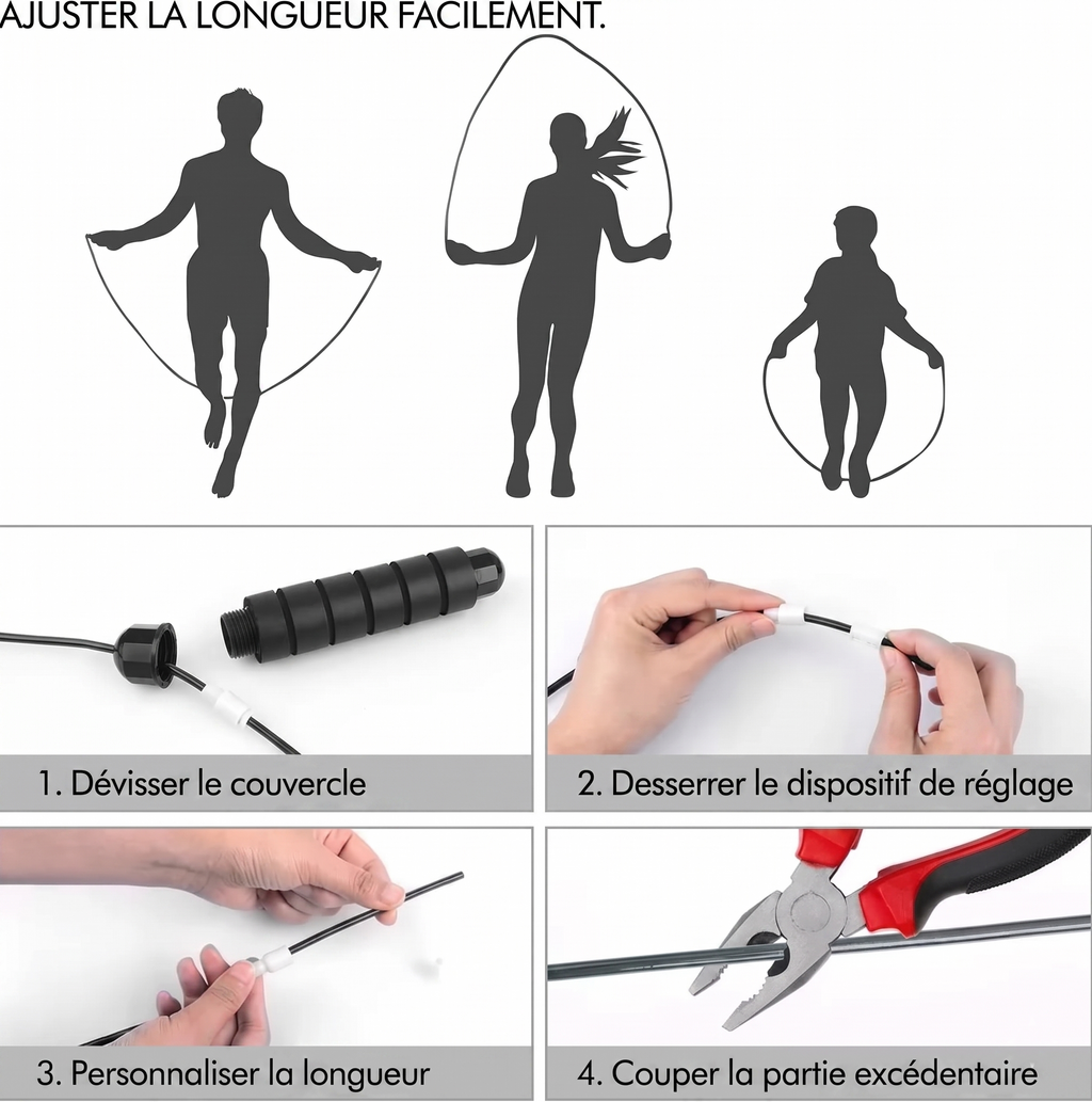 Entraînement fractionné avec la corde à sauter