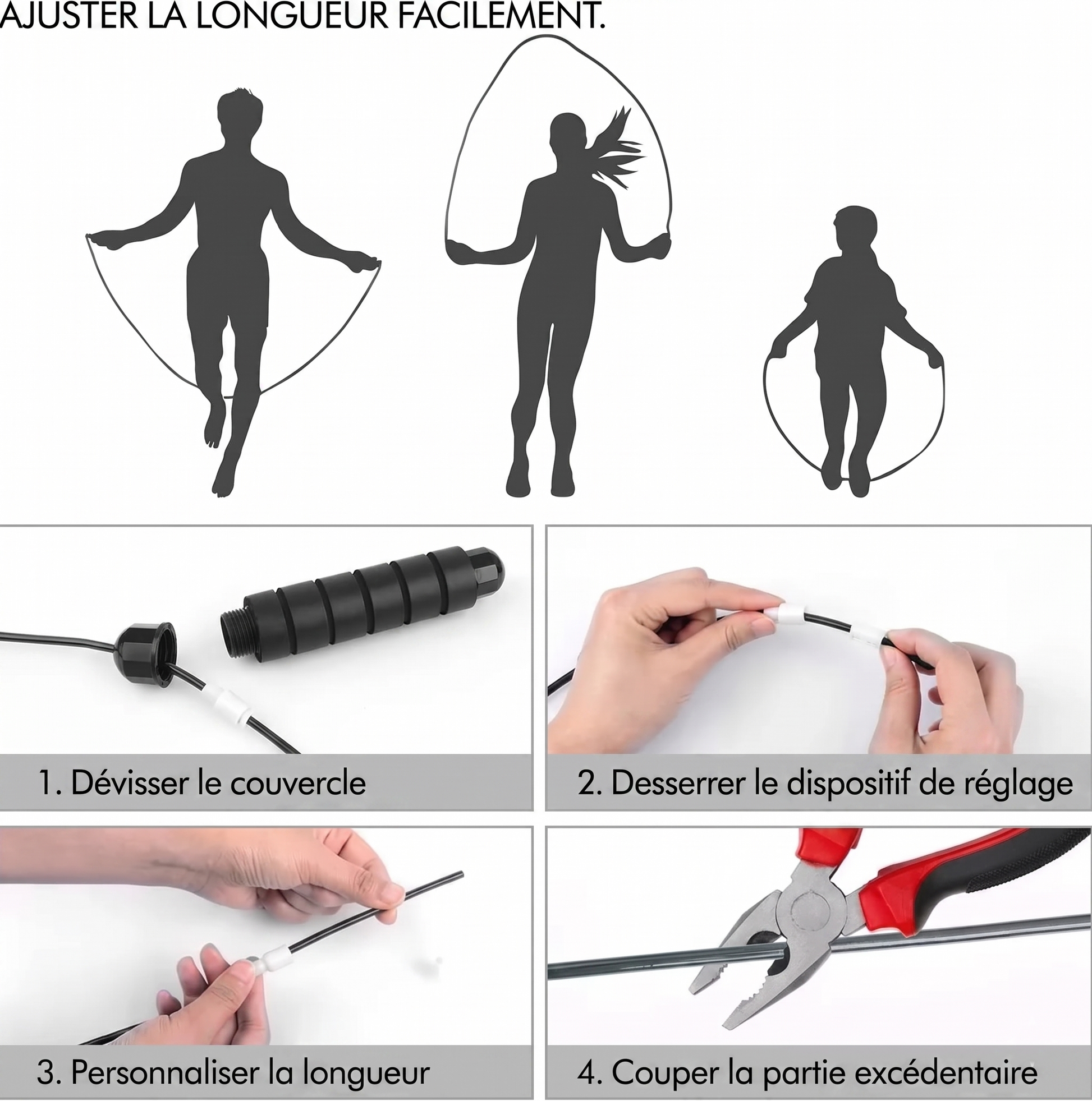 Entraînement fractionné avec la corde à sauter