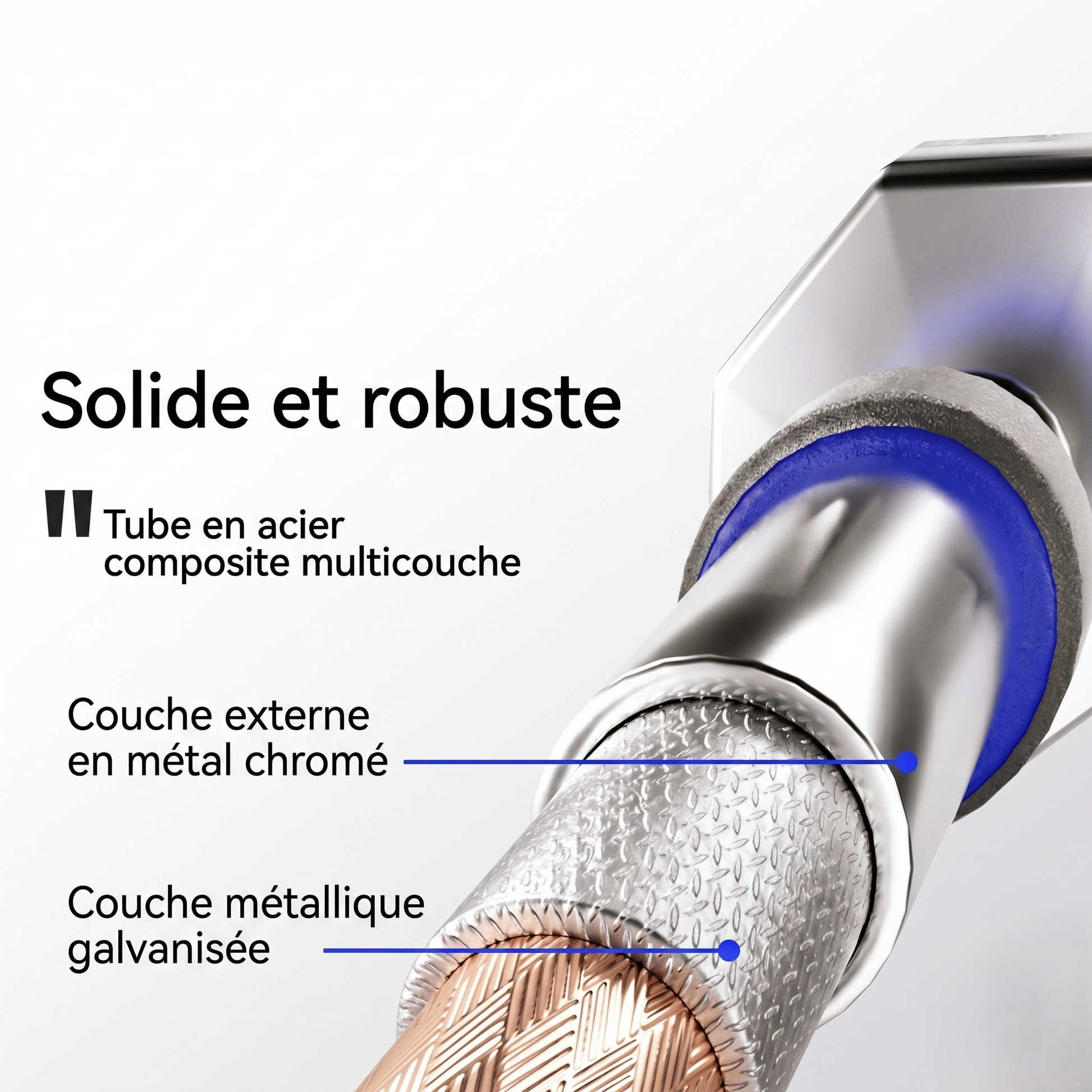 Les trois tailles S, M et L de la barre de traction comparées