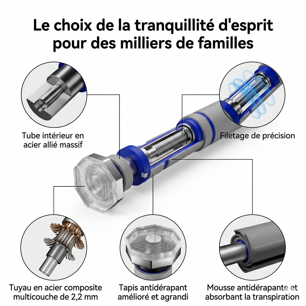 Barre de traction en acier renforcé, support 150 kg