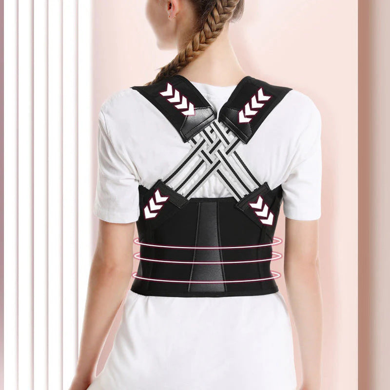 Correcteur de Posture Dorsal — Sangle de Maintien des Épaules et du Haut du Dos