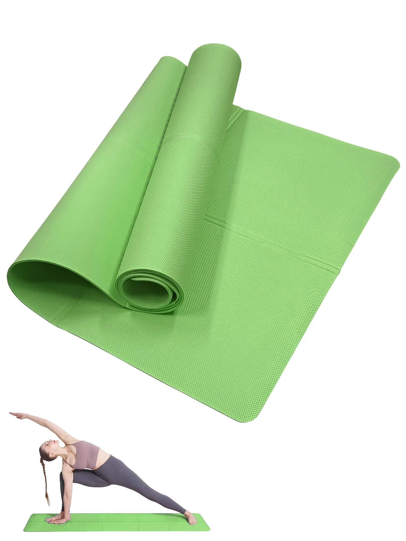 Tapis de yoga en matière TPE, sans PVC ni phtalates